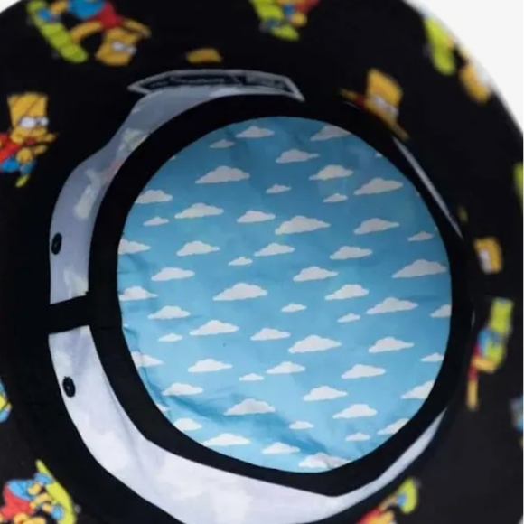 Herschel Supply Co. Bart Simpson Skateboard Design Twill Bucket Hat - Picture 3 of 10